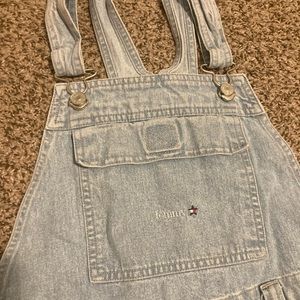 Vintage Tommy Hilfiger Denim Short Overalls - Girls